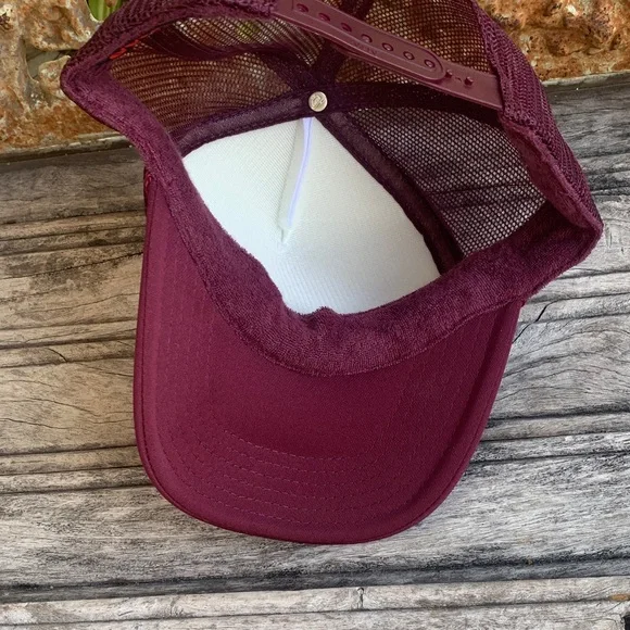 Vintage The Judds Concert Hat by OTTO Maroon and White Mesh Trucker Cap - Picture 3 of 13